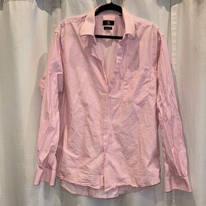 Calvin Klein Pink & White Pinstripe Casual Button Down Shirt XL